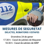 Xerrada sobre seguretat als Casals de jubilats (Policia Local)